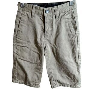EUC Volcom Boys Khaki Shorts School Uniform Casual/Dress Chino - Size Small/23